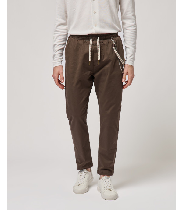 LEONARD cotton drawstring troursers