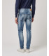 Jeans KEVIN skinny fit medium wash con strappi