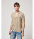 Knitted shirt with transparencies