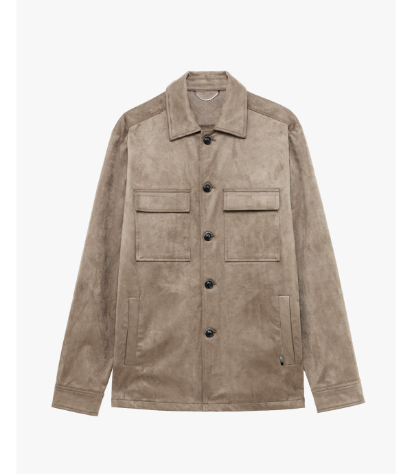 Giacca effetto camoscio