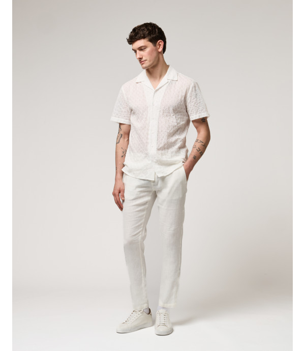 Pantalone in lino con laccio