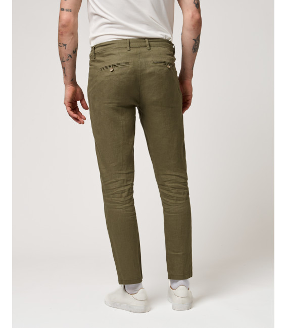 Pantalone in lino con laccio