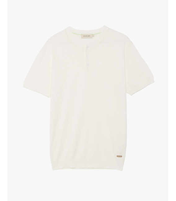 Polo in maglia collo coreano