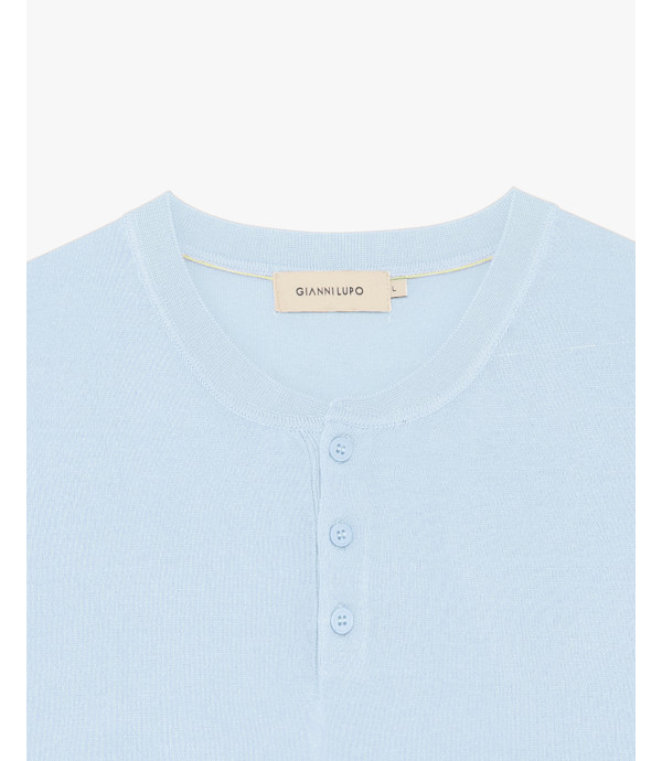 Polo in maglia collo coreano