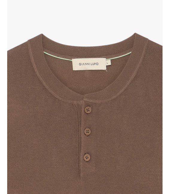 Polo in maglia collo coreano