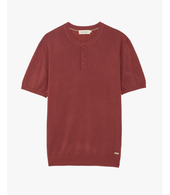 Polo in maglia collo coreano