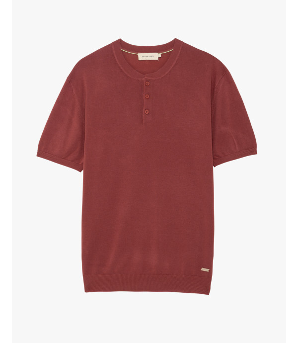 Polo in maglia collo coreano