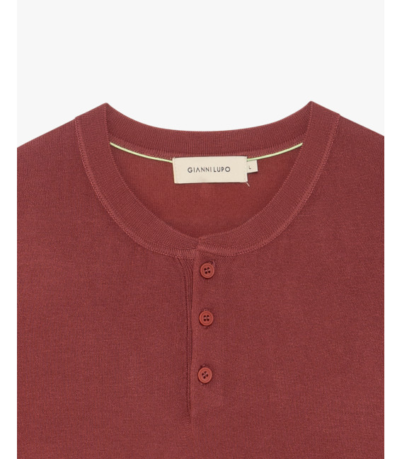 Polo in maglia collo coreano