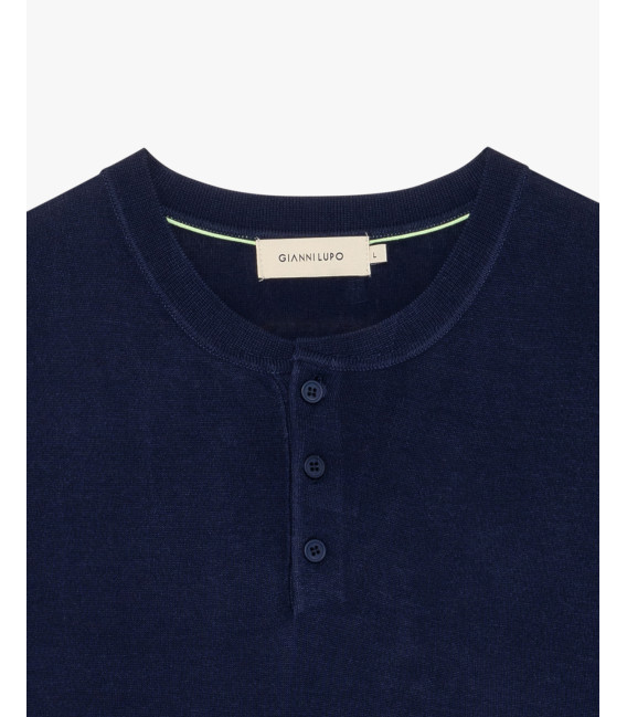 Polo in maglia collo coreano