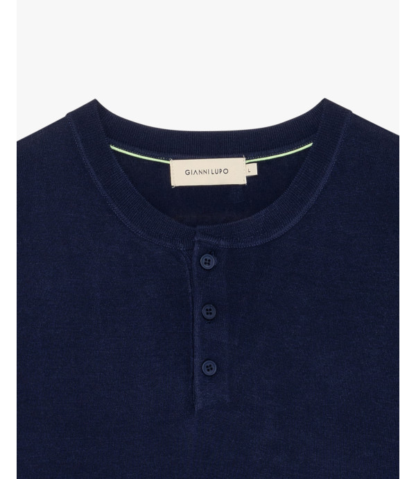 Polo in maglia collo coreano