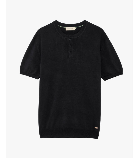 Polo in maglia collo coreano