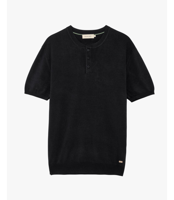 Polo in maglia collo coreano