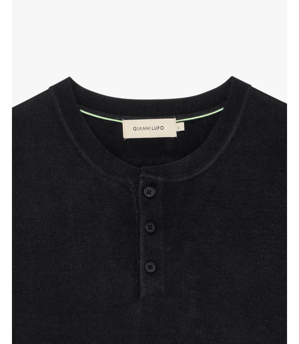 Polo in maglia collo coreano