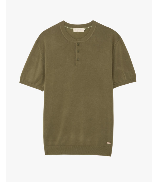 Polo in maglia collo coreano