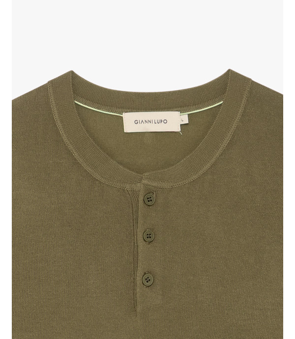 Polo in maglia collo coreano