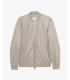 Faux-leather bomber jacket