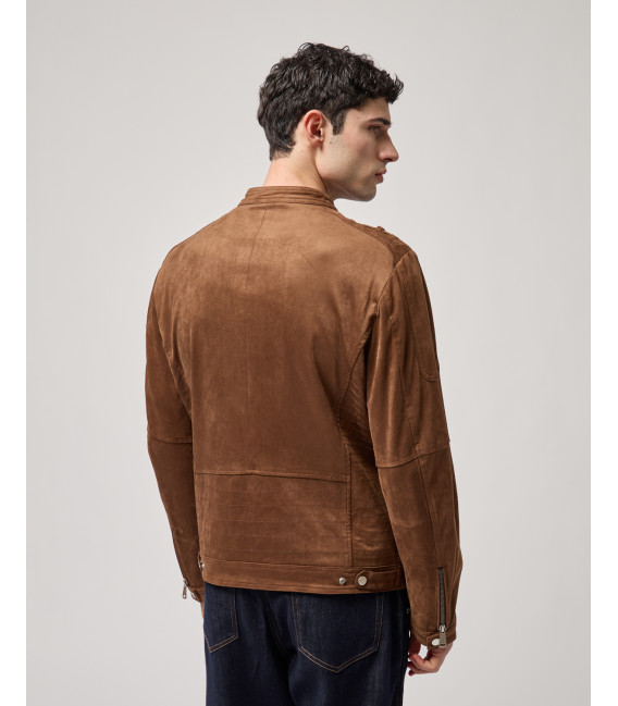 Giubotto effetto camoscio