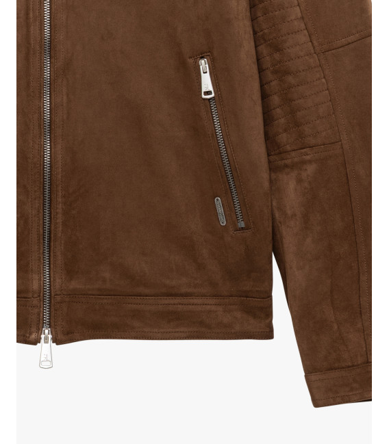 Giubotto effetto camoscio