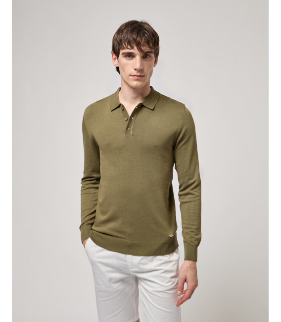 Polo a maniche lunghe relaxed fit