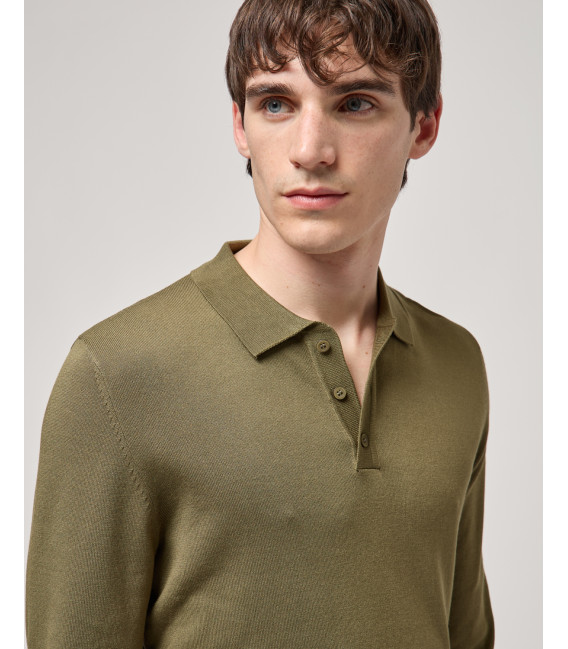 Polo a maniche lunghe relaxed fit
