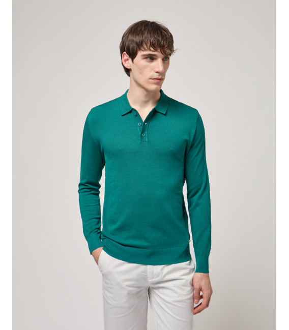 Polo a maniche lunghe relaxed fit