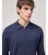 Knit polo shirt with zip neck