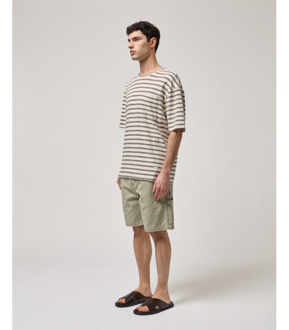 Striped T-shirt with chest pocket