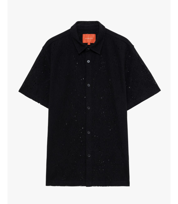 Crochet short-sleeve shirt