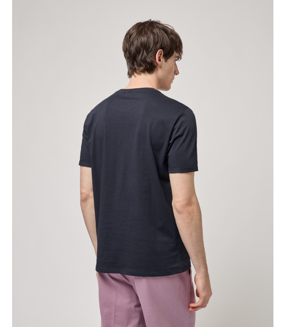 T-shirt con taschino in cotone extra fine
