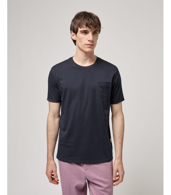 T-shirt con taschino in cotone extra fine