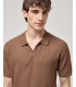 T-shirt polo in maglia con pattern in rilievo