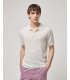 T-shirt polo in maglia con pattern in rilievo