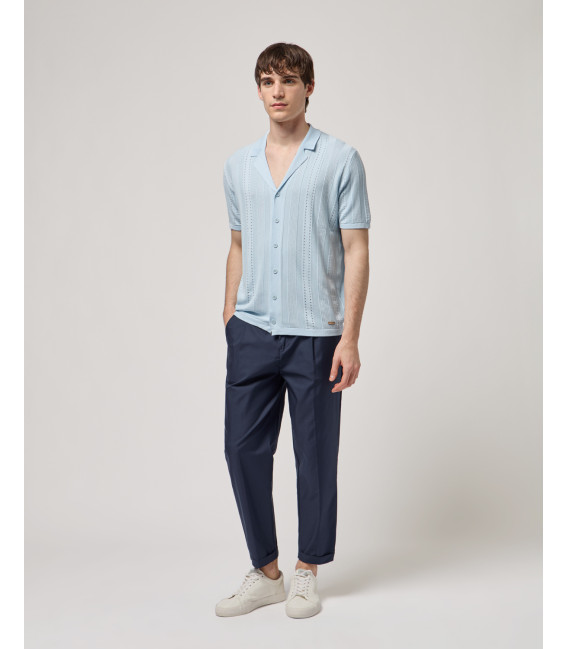 Camicia in maglia con trasparenze