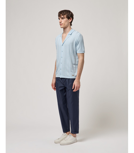 Camicia in maglia con trasparenze