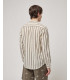 Striped shirt with mandarin collar