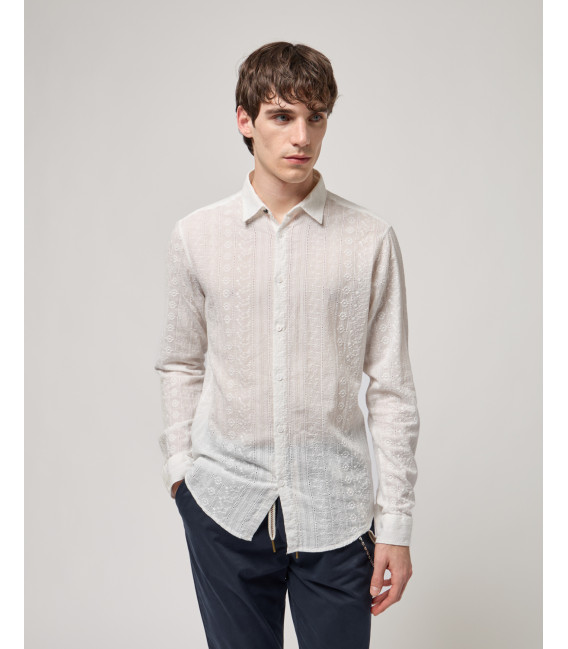 Camicia in tessuto San Gallo