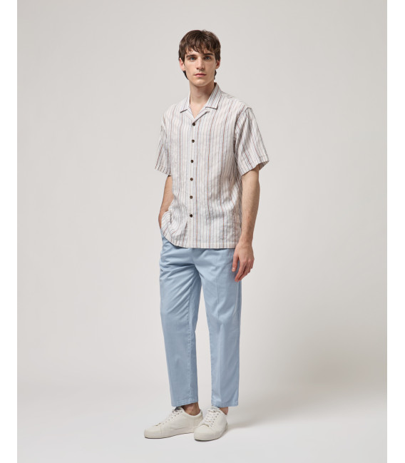 Short-sleeve striped shirt