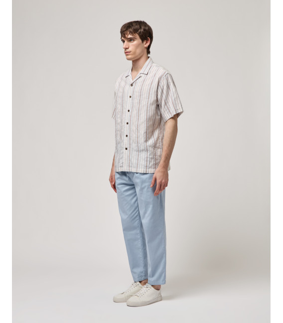 Short-sleeve striped shirt