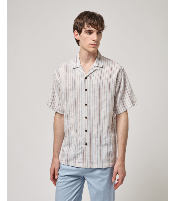 Camicia manica corta a righe