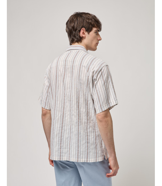 Short-sleeve striped shirt