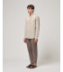Mandarin collar premium linen shirt