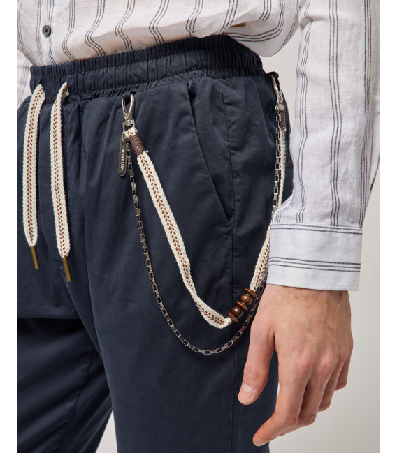 Pantaloni LEONARD con coulisse in cotone