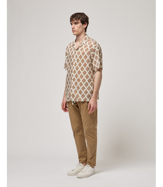 Pantaloni LEONARD con coulisse in cotone