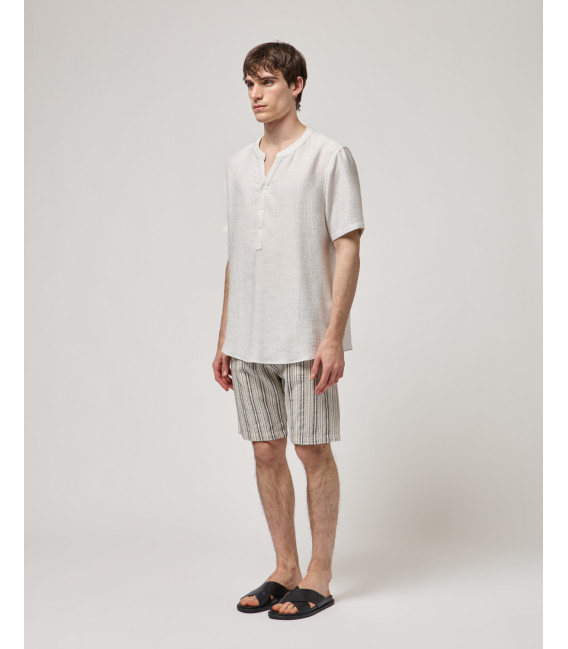 Striped bermuda shorts