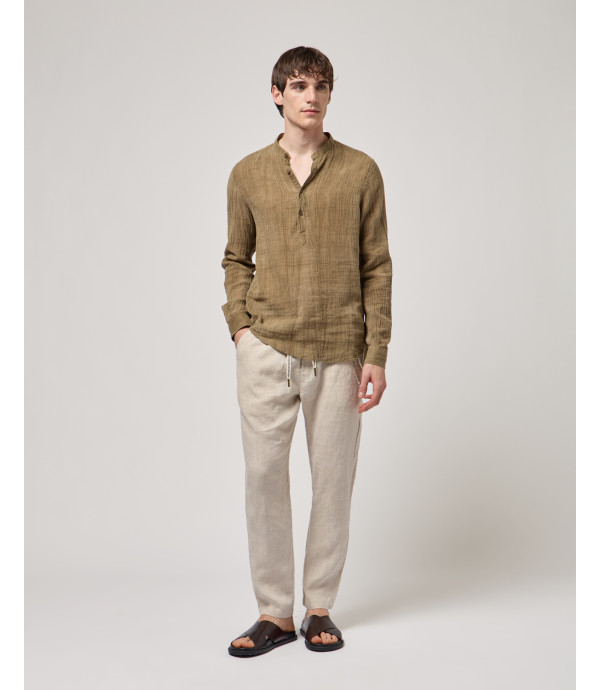 Camicia con collo alla coreana