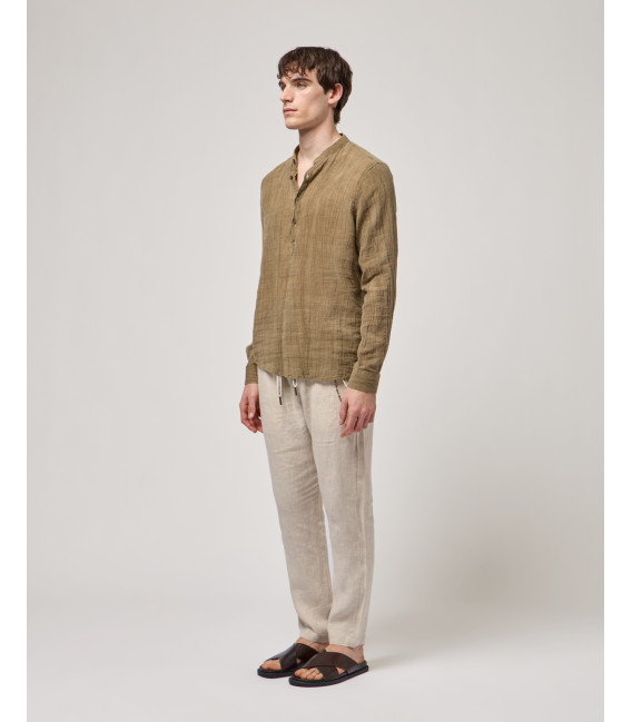 Camicia con collo alla coreana