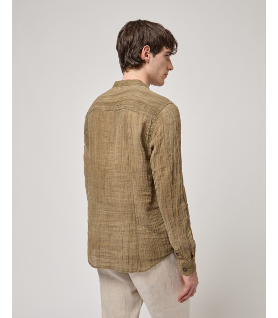 Camicia con collo alla coreana