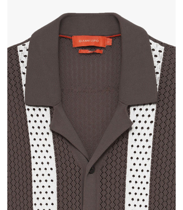 Camicia in maglia traforata