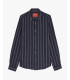 Camicia a righe in lino