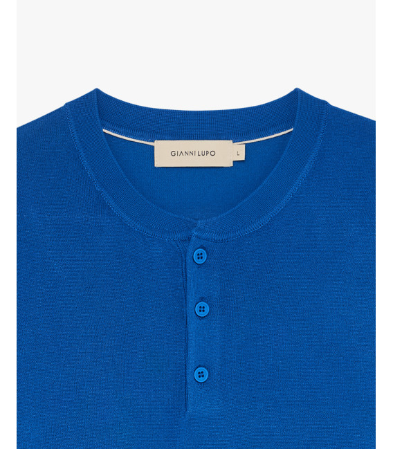 Polo in maglia collo coreano